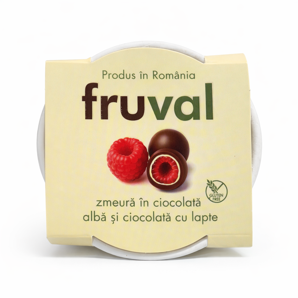 Fruval, Zmeură în ciocolată albă și ciocolată cu lapte - imagine 2