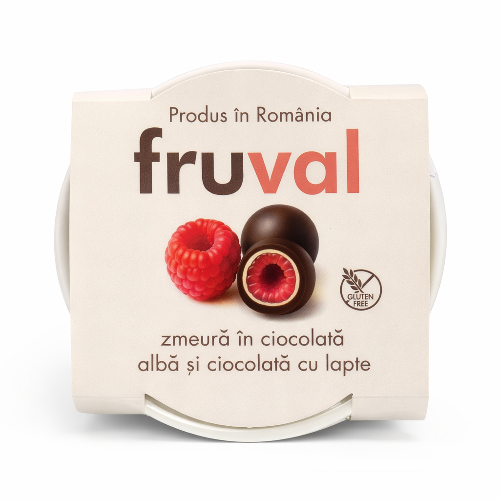 Fruval, Zmeură în ciocolată albă și ciocolată neagră - imagine 2